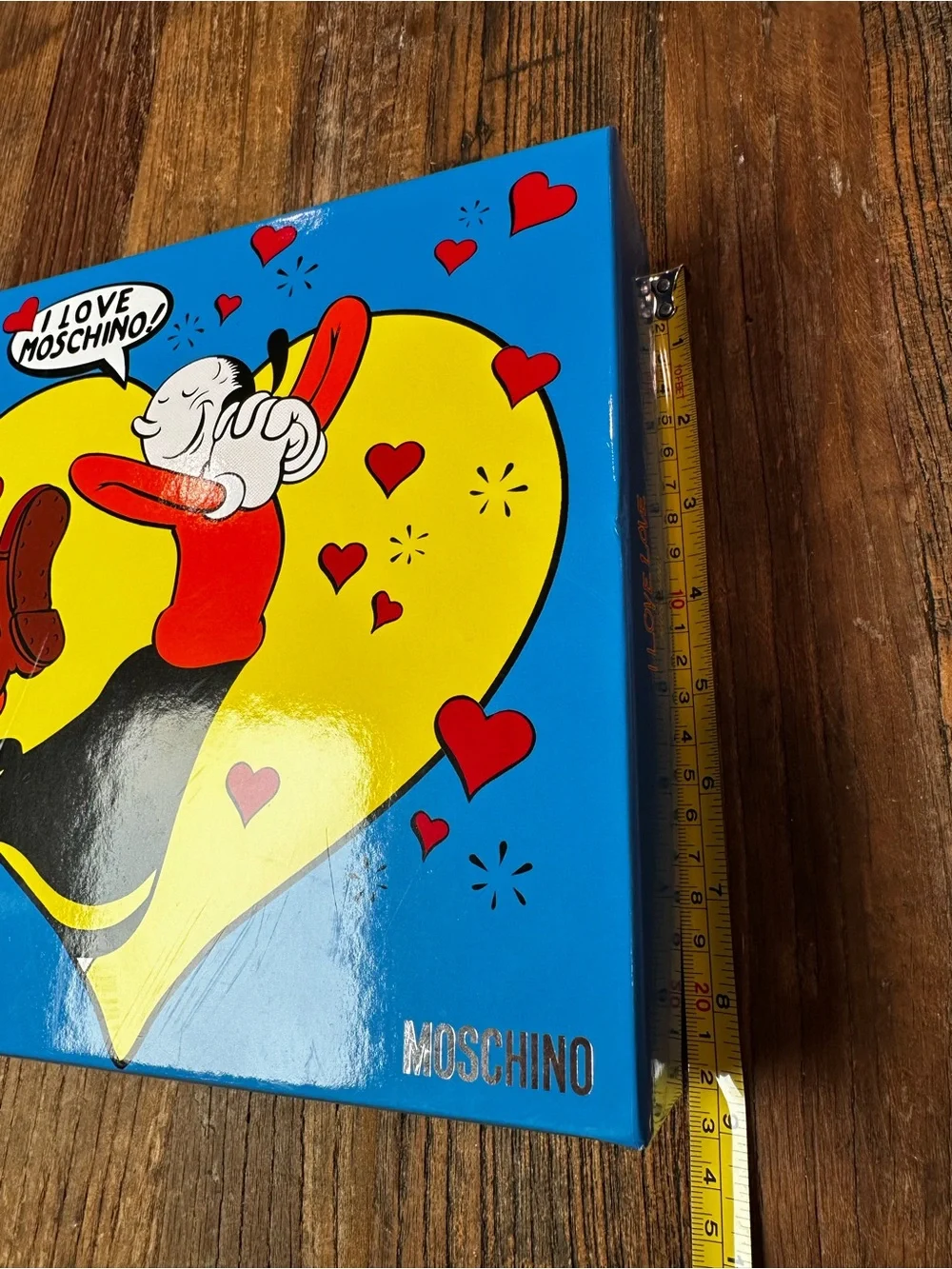 Moschino Blue Yellow Red Pop Heart empty box